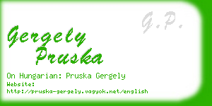 gergely pruska business card